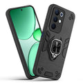 Front and back view of Realme 15x 5G fitted with a protective case and ring grip