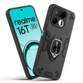Front and back view of Realme 16T 5G fitted with a protective case and ring grip