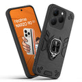 Front and back view of Realme Narzo 90 5G fitted with a protective case and ring grip