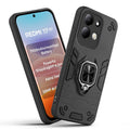 Front and back view of Redmi 17 5G fitted with a protective case and ring grip