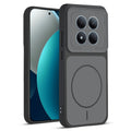 Front and back view of Black protective back cover for Redmi Note 15 Pro 5G with textured sides, camera guard and slim fit design.