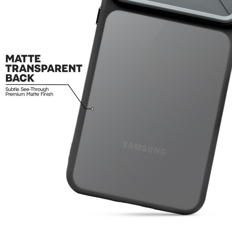 Premium Frosted Back Cover with Textured Camera Design & Metal-Look Buttons for Samsung A56 5G