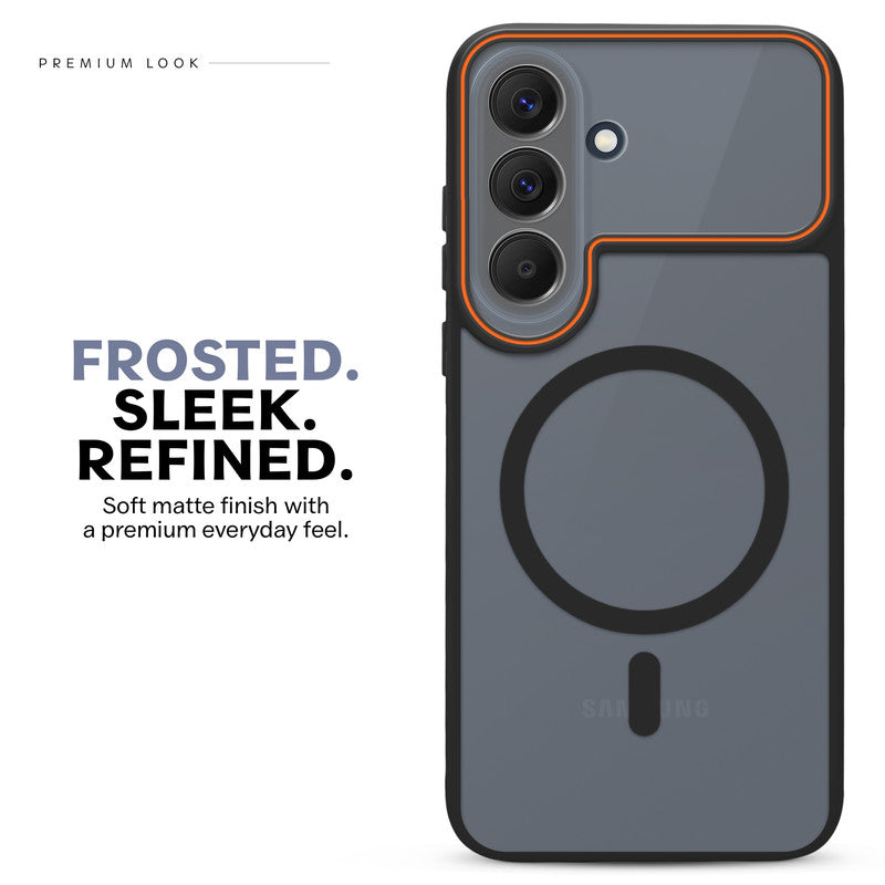 Premium Magnetic Case for Samsung A57 5G with Frosted Back, Soft Silicone Edges & Raised Camera Protection