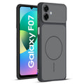 Full protective dual tone Black silicone case for Samsung F07 showing front and back design coverage
