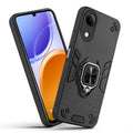 Front and back view of Vivo T5e 5G fitted with a protective case and ring grip