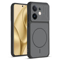 Front and back view of Black protective back cover for Vivo V60E 5G with textured sides, camera guard and slim fit design.