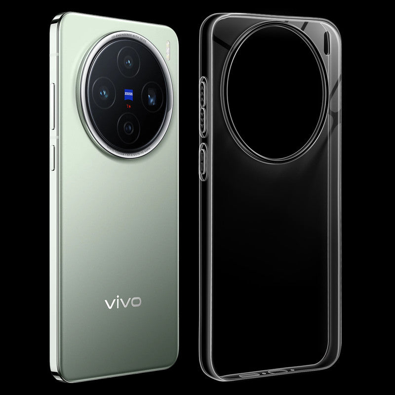 Crystal Clear Anti-Yellow Transparent Back Cover Case With Camera Ring Protection for Vivo X200T 5G