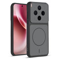 Front and back view of Black protective back cover forMotorola Vivo X300 5G with textured sides, camera guard and slim fit design.