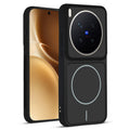 Front and back view of Black protective back cover for Vivo X300 Pro 5G with textured sides, camera guard and slim fit design.