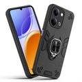Front and back view of Vivo Y05 4G fitted with a protective case and ring grip