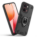 Front and back view of Vivo Y31T 5G fitted with a protective case and ring grip
