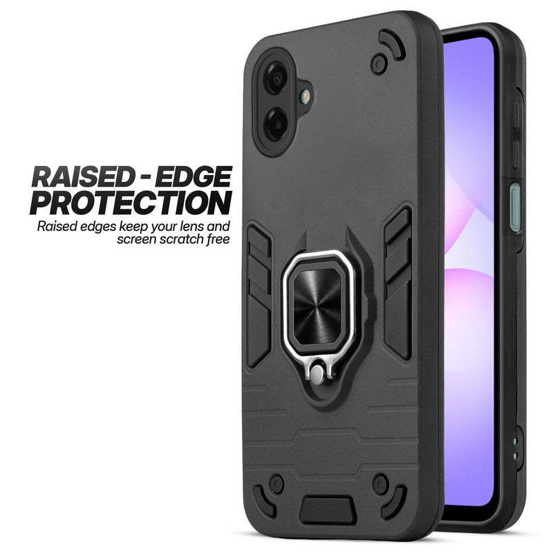 Samsung M17e 5G case showing raised edge protection for camera and screen