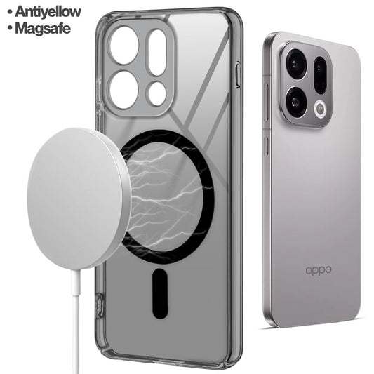 Colored Transparent Anti-Yellowing Magnetic Accessory Support Case For Oppo Find X9s 5G