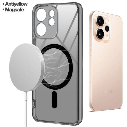 Colored Transparent Anti-Yellowing Magnetic Accessory Support Case For Oppo Reno 15 Pro Mini 5G