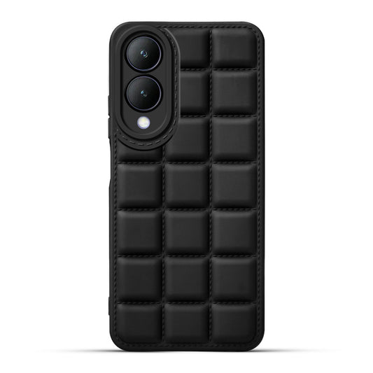 3D Grid Thread Design Silicone Phone Case Cover for Vivo Y17s