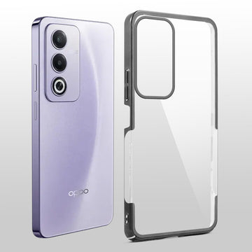 Crystal Clear Premium Case with Shiny Colorful Edges and Precise Cutouts for Oppo A3 Pro 5G