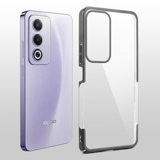 Crystal Clear Premium Case with Shiny Colorful Edges and Precise Cutouts for Oppo A3 Pro 5G