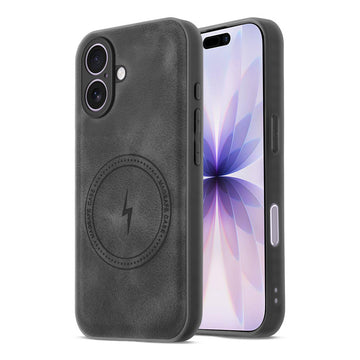 Refined PU Leather Case for Apple iPhone 17 , with Support for MagSafe & Wireless Accessories