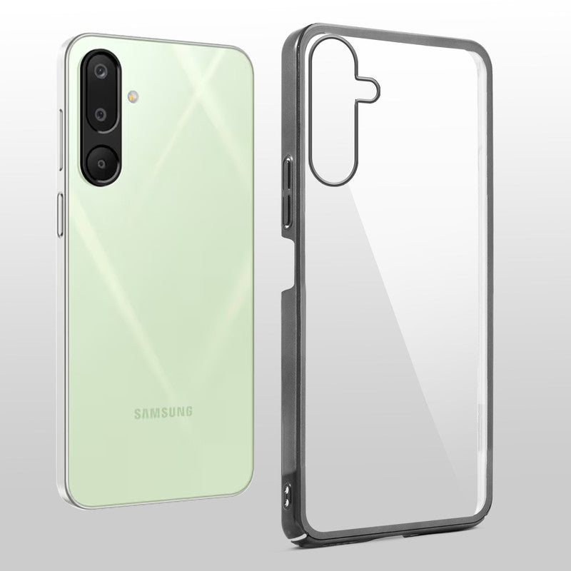Crystal Clear Transparent Premium Shiny colorful Edges Hard Back Case For Samsung M16 5G
