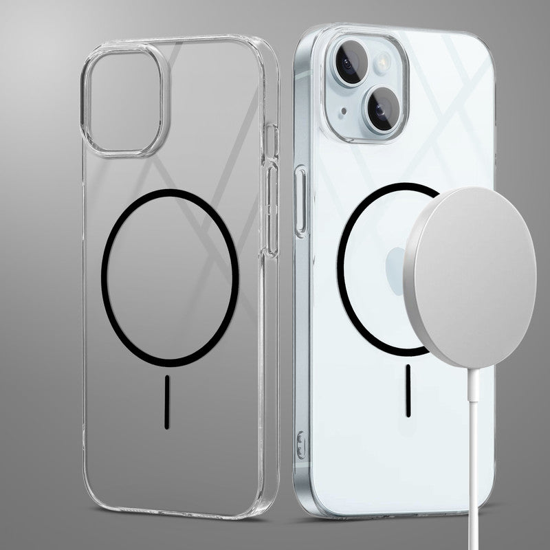 Crystal Clear Anti-Yellowing Wireless Charging Support Case For Apple