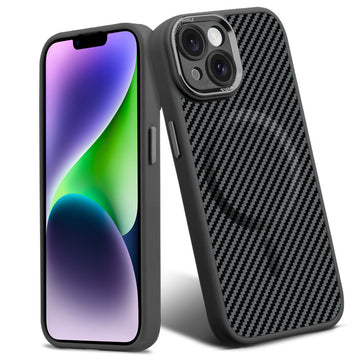 Premium Tech Weave Design With MagSafe Compatible Back Case For Apple iPhone 14 Plus