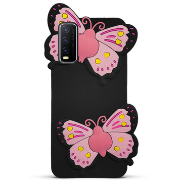 3D Vibrant Butterfly Silicone Phone Case For Vivo Y20