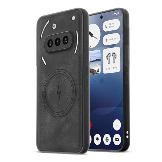 Refined PU Leather Case for Nothing Phone 3A 5G , with Support for MagSafe & Wireless Accessories