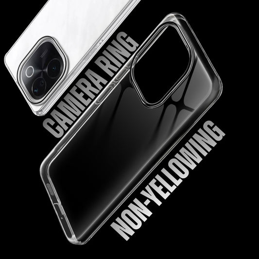 Crystal Shield Hard Case with Anti-Yellowing and Colorful Camera Guard for iQOO Z9s Pro 5G