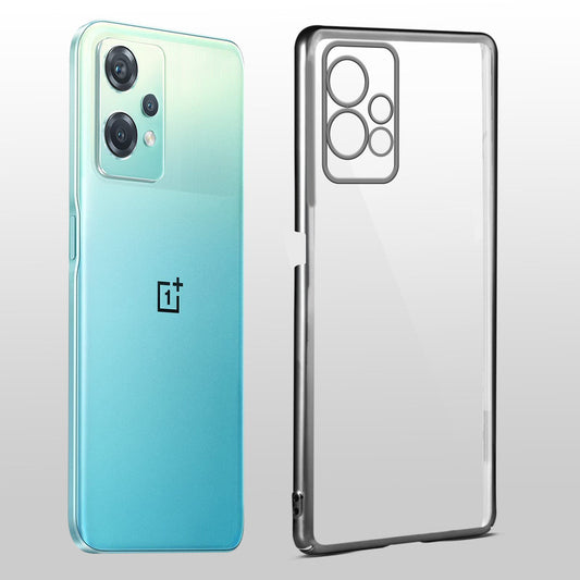 Crystal Clear Transparent Premium Shiny colorful Edges Hard Back Case For OnePlus Nord CE 2 Lite 5G