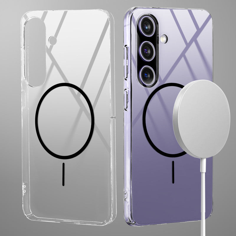 Crystal Clear Transparent Hard Back Anti-Yellowing with MagSafe Compatibility Phone Case For Samsung A56 5G