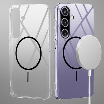 Crystal Clear Transparent Hard Back Anti-Yellowing with MagSafe Compatibility Phone Case For Samsung A56 5G
