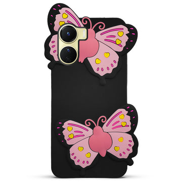 3D Vibrant Butterfly Silicone Phone Case For Vivo Y56 5G