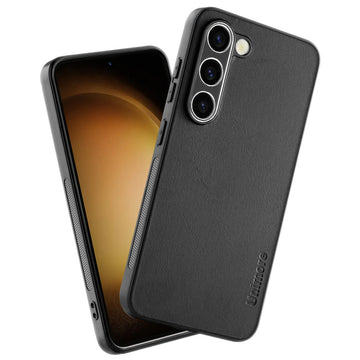 Unimore Leather Hard Case with Shiny Camera Protection For Samsung S23 5G
