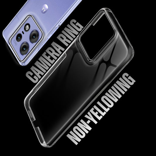 Crystal Shield Hard Case with Anti-Yellowing and Colorful Camera Guard for Motorola Moto Edge 50 Pro 5G