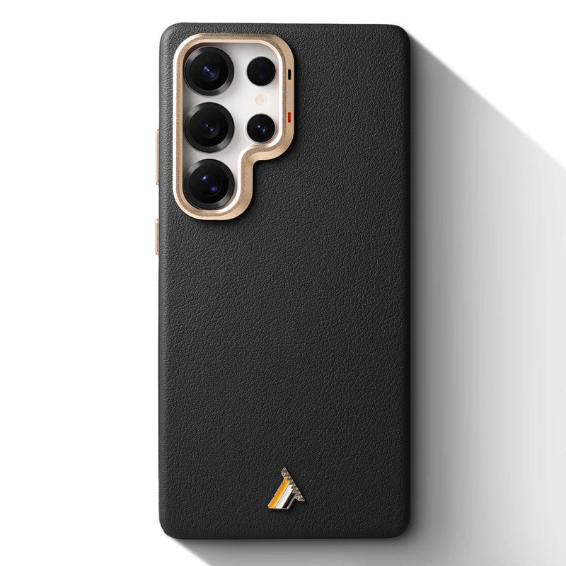 Exclusive Hard Back Case for Samsung S25 Ultra 5G with Leather Textured Finish, Matte finish Buttons and Soft Inner Fabric