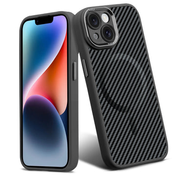 Premium Tech Weave Design With MagSafe Compatible Back Case For Apple iPhone 14