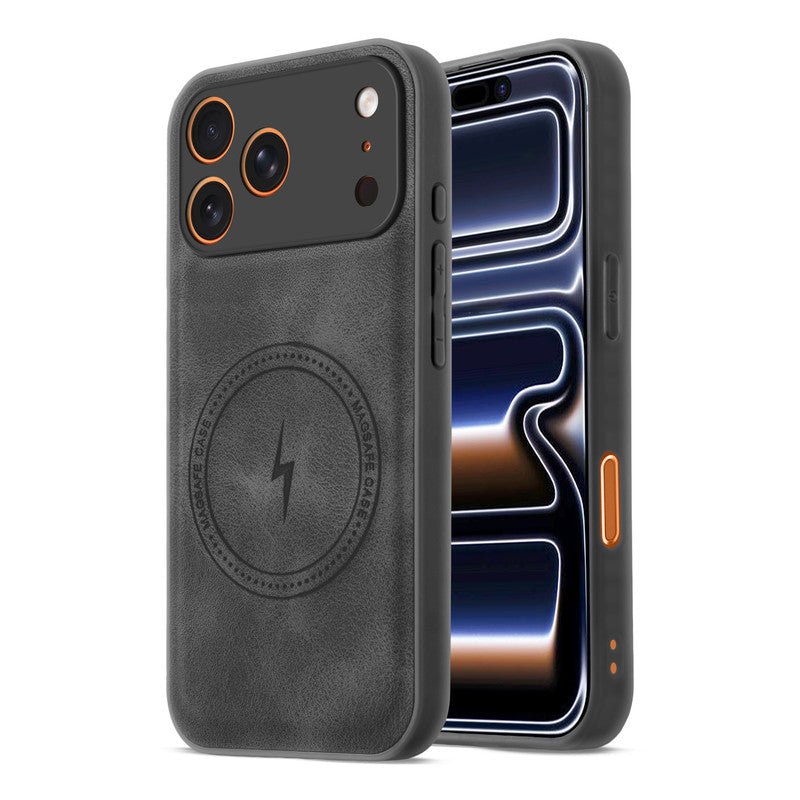 Refined PU Leather Case for Apple iPhone 17 Pro , with Support for MagSafe & Wireless Accessories