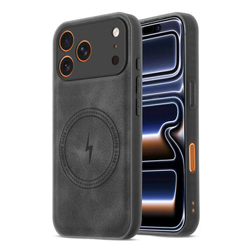 Refined PU Leather Case for Apple iPhone 17 Pro , with Support for MagSafe & Wireless Accessories