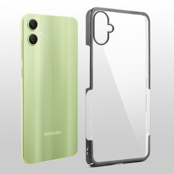 Crystal Clear Premium Case with Shiny Colorful Edges and Precise Cutouts for Samsung A06 5G