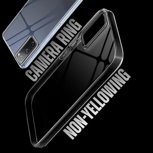 Crystal Shield Hard Case with Anti-Yellowing and Colorful Camera Guard for Samsung S20 FE 5G