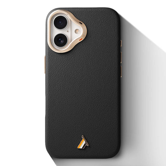 Exclusive Hard Back Case for Apple iPhone 16 with Leather Textured Finish, Matte finish Buttons and Soft Inner Fabric