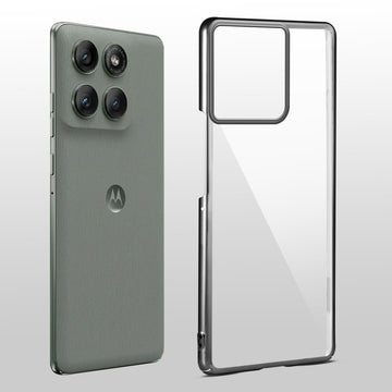 Crystal Clear Premium Case with Shiny Colorful Edges and Precise Cutouts for Motorola Moto Edge 60 Pro 5G