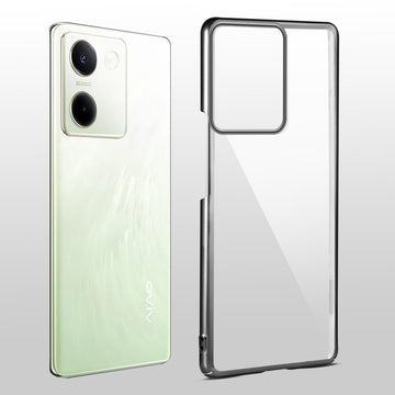 Crystal Clear Premium Shiny colorful Edges Hard Back Case For  Vivo Y200 Pro 5G