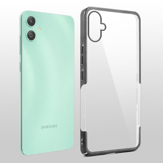 Crystal Clear Premium Case with Shiny Colorful Edges and Precise Cutouts for Samsung M05