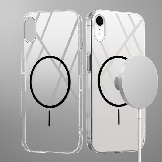 Crystal Clear Transparent Hard Back Anti-Yellowing with MagSafe Compatibility Phone Case For Apple iPhone XR
