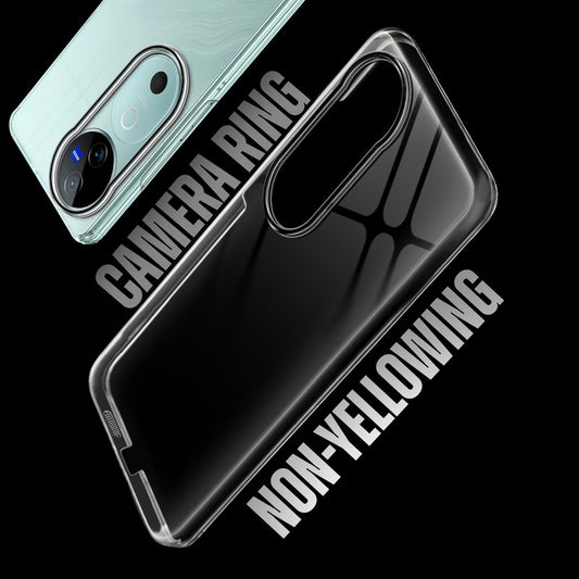Crystal Shield Hard Case with Anti-Yellowing and Colorful Camera Guard for Vivo V40 5G