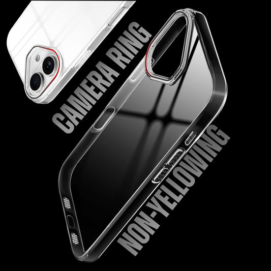 Crystal Shield Hard Case with Anti-Yellowing and Colorful Camera Guard for Apple iPhone 16
