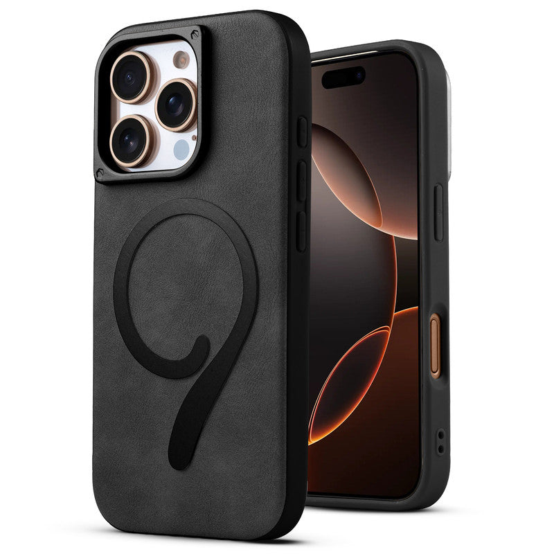 Prime Leather Wireless Charging Compatible Case for Apple iPhone 16 Pro