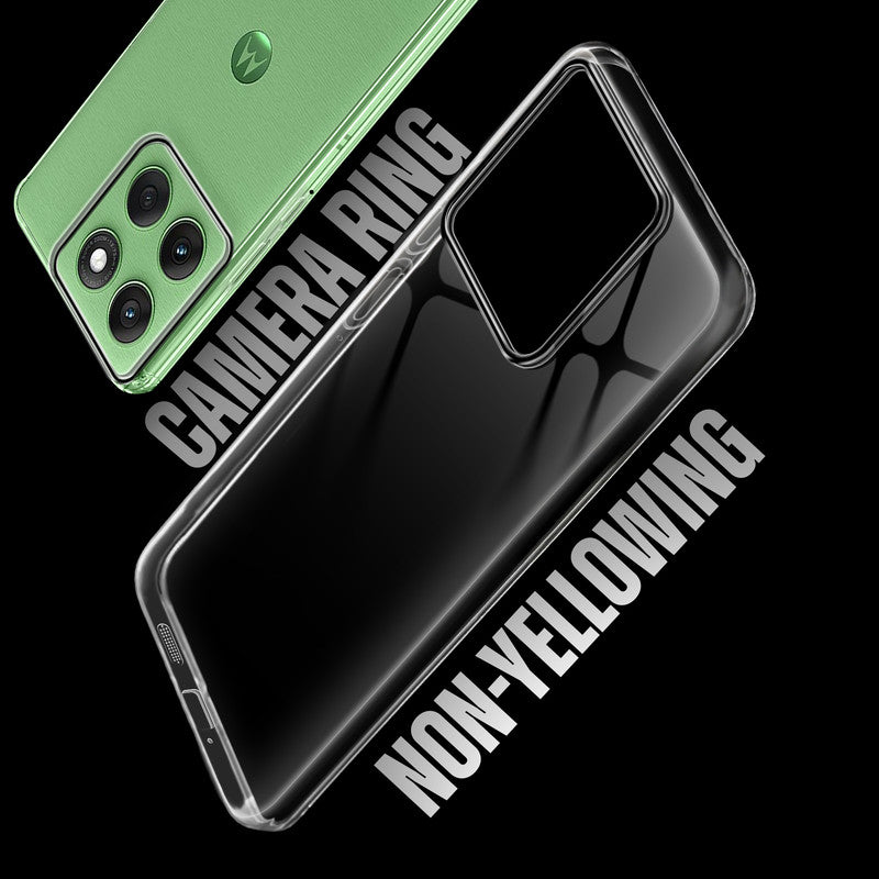Crystal Shield Hard Case with Anti-Yellowing and Colorful Camera Guard for Motorola Moto Edge 60 5G