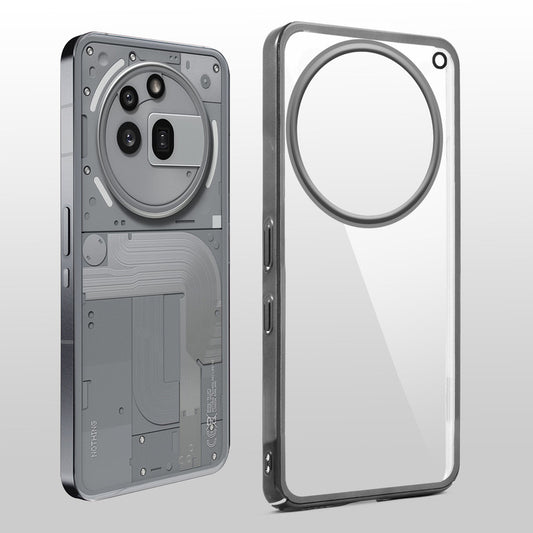 Crystal Clear Transparent Premium Shiny colorful Edges Hard Back Case For Nothing Phone 3A Pro 5G